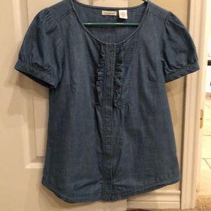 Denim button front shirt